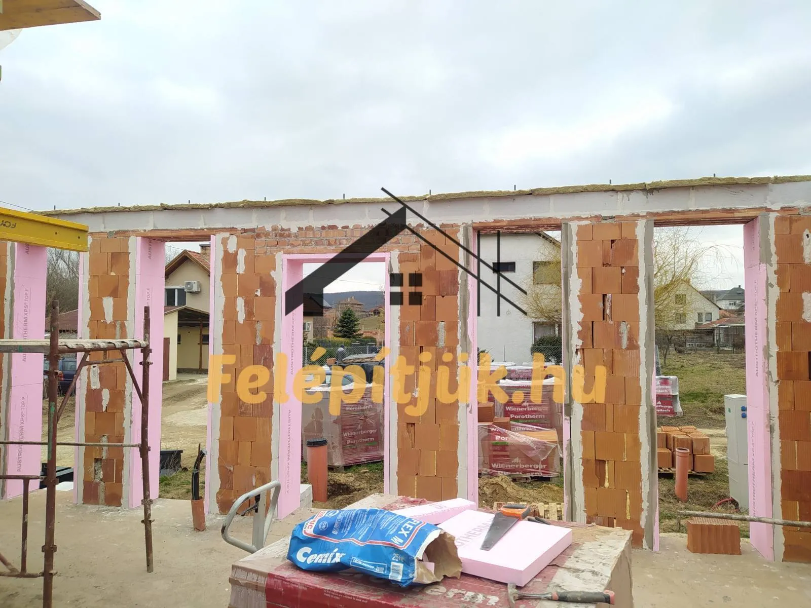 Pilisszántó — Családi ház szerkezetépítés — 2. kép